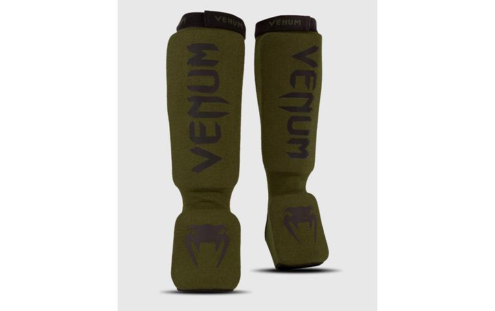 Actual product image Venum Kontact Shin Guards - Khaki/Black (XL)