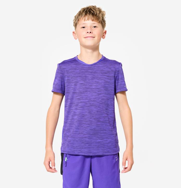 Domyos T-Shirt Kinder Funktionsshirt atmungsaktiv - violett (122)