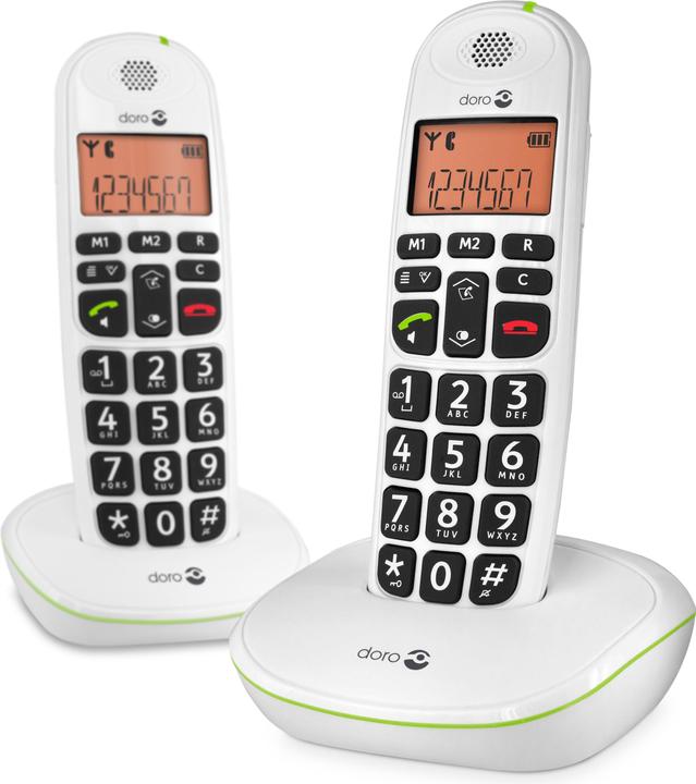 Doro PhoneEasy 100w duo - Analoges/DECT-Telefon - Kabelloses Mobilteil - Freisprechei