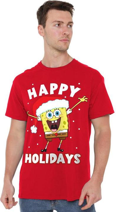 Produktbild Spongebob Squarepants Happy Holidays TShirt weihnachtliches Design (4XL)