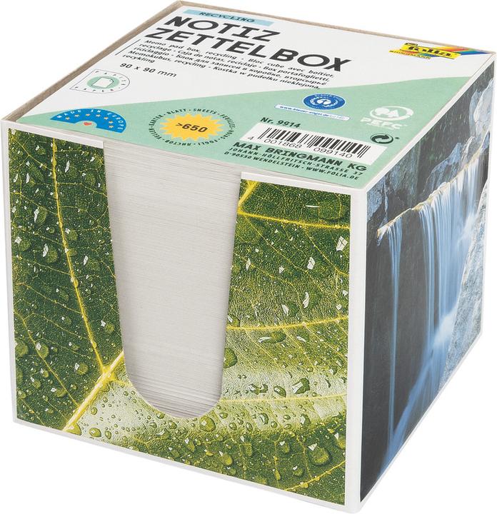 Actual product image Folia Note box green incl. 700 notes white-grey (9 x 9 cm)