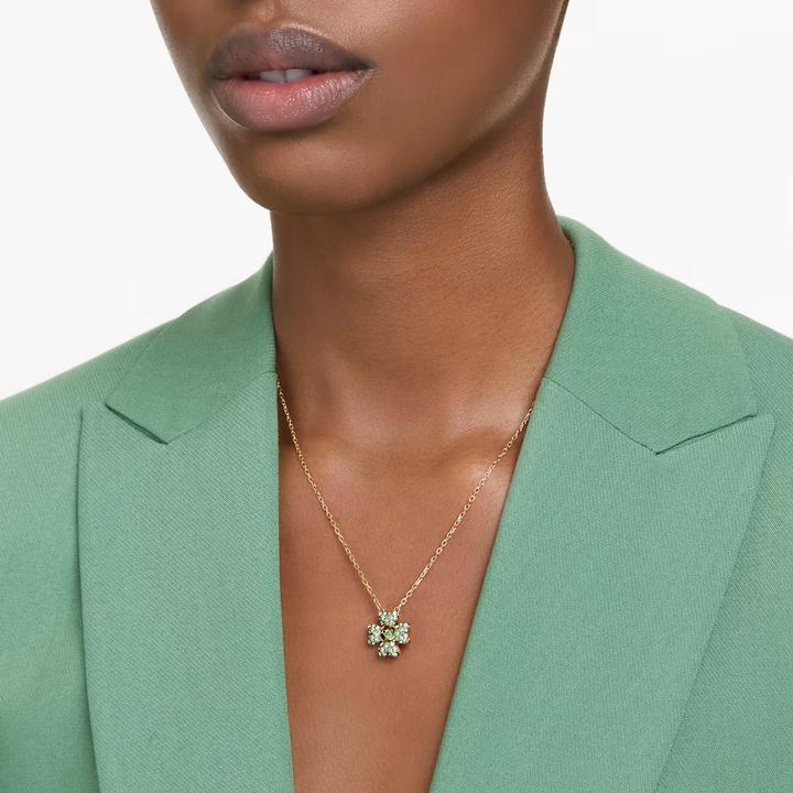 Image du produit Swarovski Idyllia Collier Trèfle à quatre feuilles Vert Or (Métal Swarovski, 38 - 45 cm)