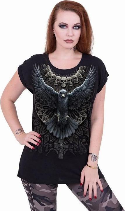 Immagine prodotto Spiral Maglietta Cranio di Corvo Donna (L)