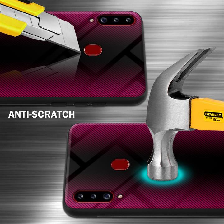 Produktbild Cadorabo TPU Gestreiftes Glas Cover (Samsung Galaxy A20s)