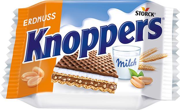 Produktbild Knoppers Erdnuss Haselnuss-Schnitten 8 St. (200 g)