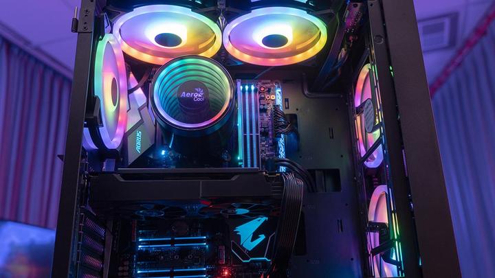Actual product image AeroCool housing PGS GRAPHITE-G-BK-v2 FRGB housing black (ATX, mATX, Mini-ITX)
