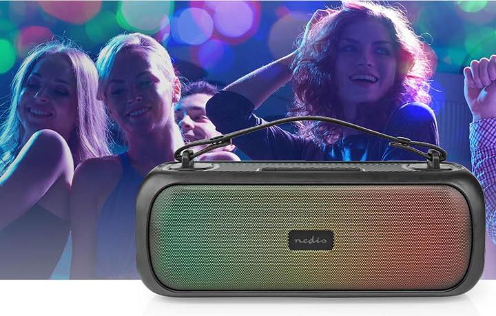 Immagine prodotto Nedis Bluetooth® Party Boombox 4,5 ore 2,0 30 W Riproduzione multimediale: AUX/USB Collegabile IPX5 (4.50 h, Corrente elettrica)