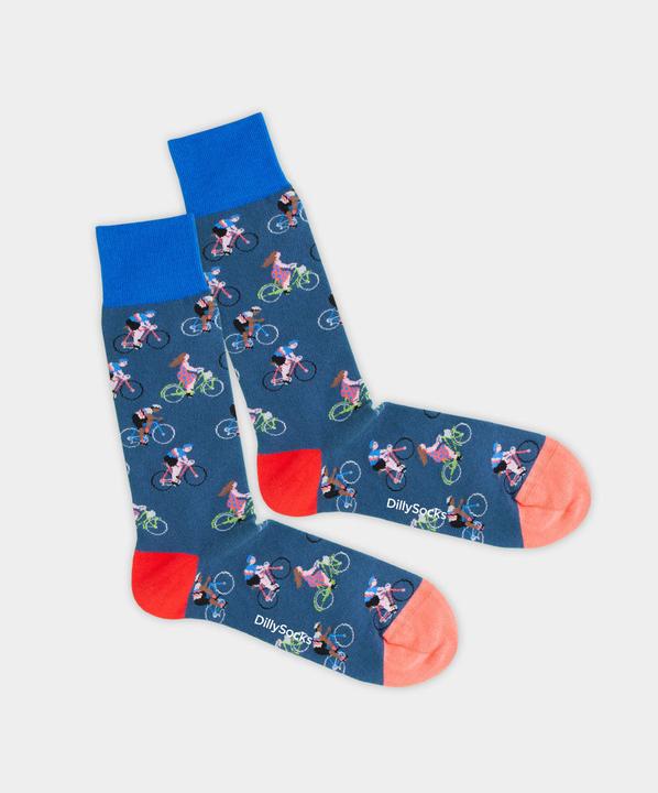 DillySocks Blue Bike (Einzelpack, 46 - 50)