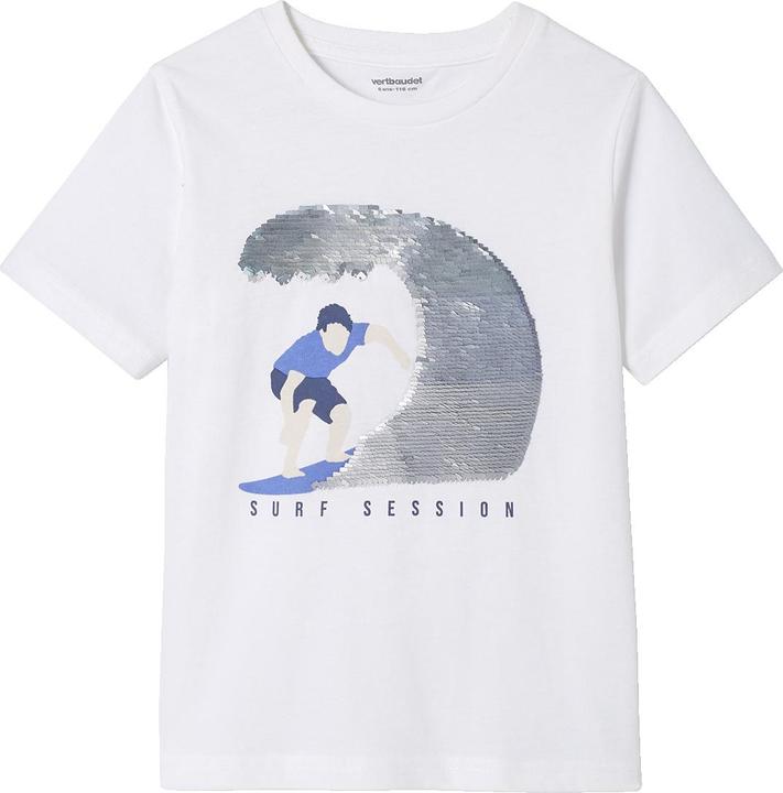 Actual product image Vertbaudet Boys' T-shirt with reversible sequins (86)