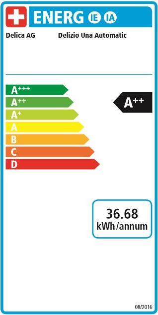 Label énergétique Delizio Una Automatic (Delizio)
