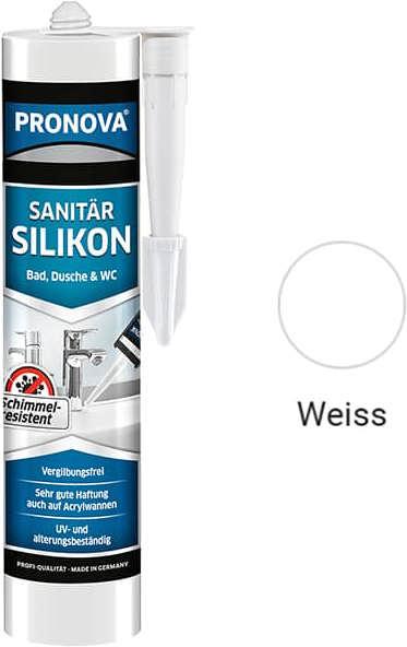 Produktbild Pronova Sanitär-Silikon (0.36 kg, Weiss, 300 ml)