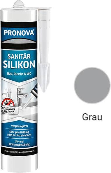 Pronova Sanitär Silikon (0.35 kg, Grau, 300 ml)