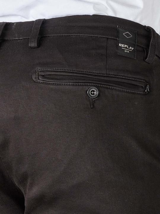 Actual product image Replay Zeumar Chino Pant Hyperflex Slim Fit Black (W31/L32)