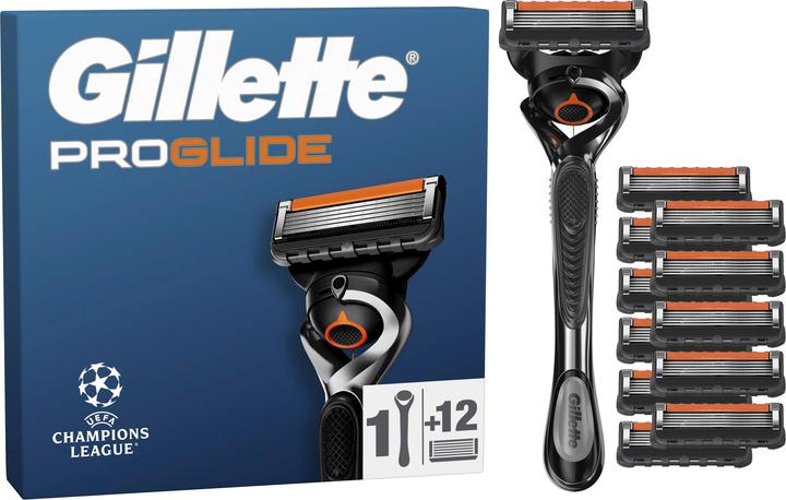 Actual product image Gillette ProGlide System Blades 12 + Handpiece "UEFA Champions League" Online Shipping Variant (1 x)