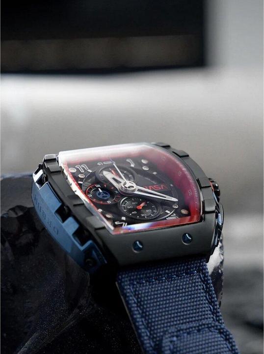 Actual product image Nubeo NB-6024-NAS-03 Men's watch Magellan NASA Chronograph Limited 48mm 5ATM