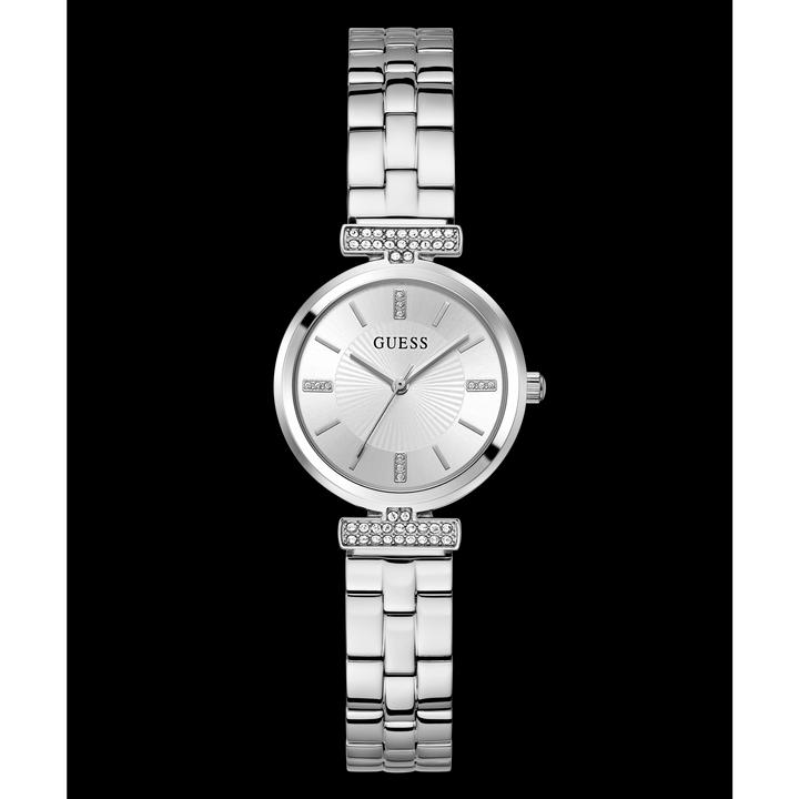 Immagine prodotto Guess Orologio da polso P SLV CS W/ CRYS / SUN SLV DL / P SLV BRCT (Orologio con pietra preziosa, 28 mm)