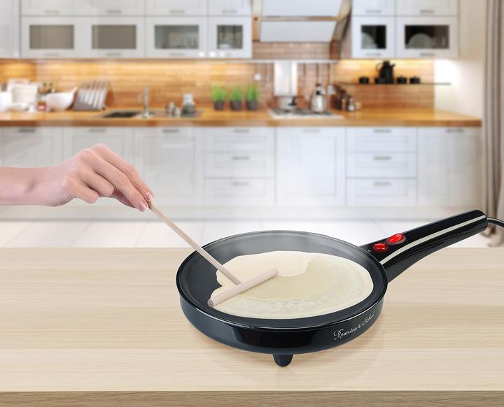 Image du produit Rosenstein & Söhne Crêpière, machine à pop-corn et poêle électrique 3 en 1