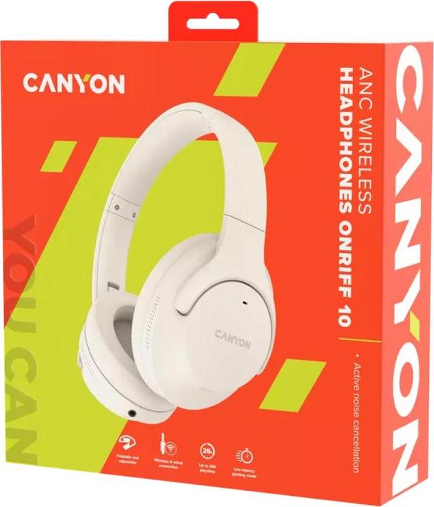Productafbeelding Canyon OnRiff 10, Bluetooth headset, met microfoon, met actieve ruisonderdrukking (ANC, 25 h, Bedraad)