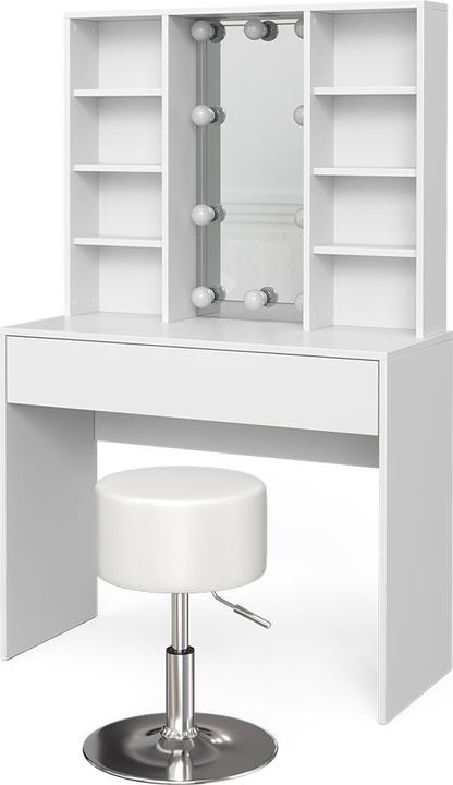 Actual product image Vicco Alexa with stool and lighting (93 x 40 x 147 cm)