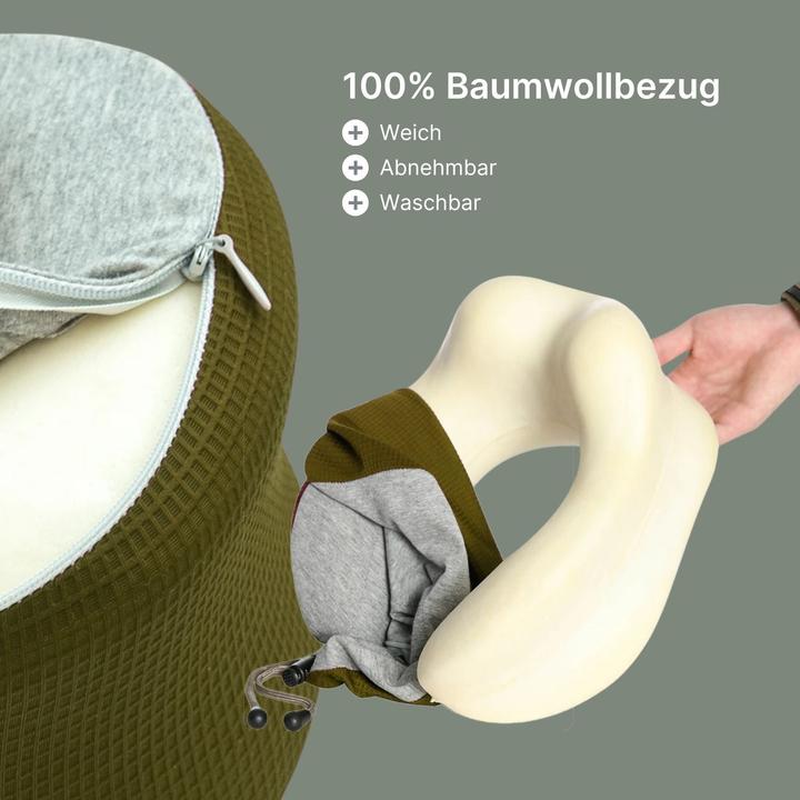 Produktbild Hermex Nackenkissen Reisekissen Flugzeug Nackenhörnchen Memory Foam (Kopf- & Nackenkissen)