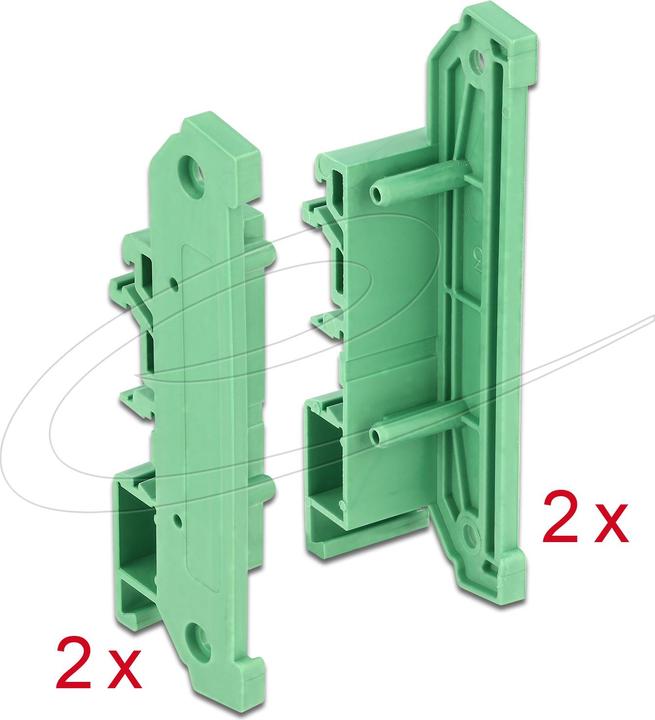 Immagine prodotto Delock Staffa per pannello laterale PCB Din-RAIL, 4 pezzi (G)