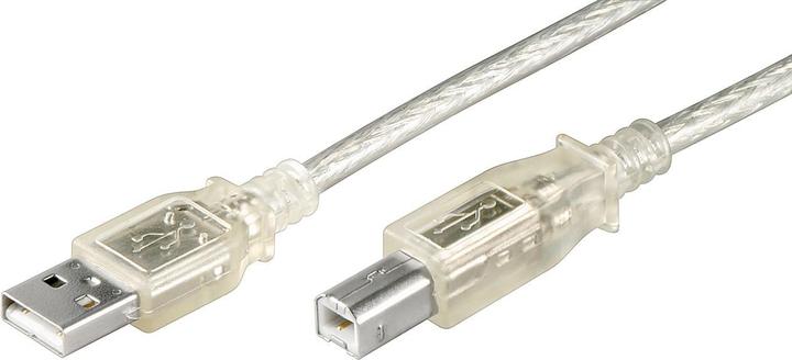 Image du produit Goobay Câble USB 2.0 Hi-Speed, transparent, 1 m (1 m, USB 2.0)