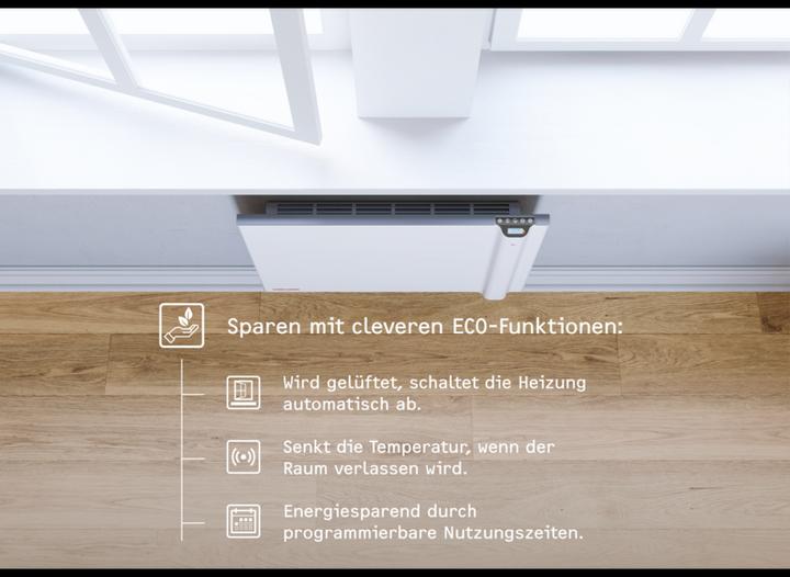 Actual product image Stiebel Eltron CND 100, 1 kW Duo wall convector for approx. 12 m², without plug (1000 W)