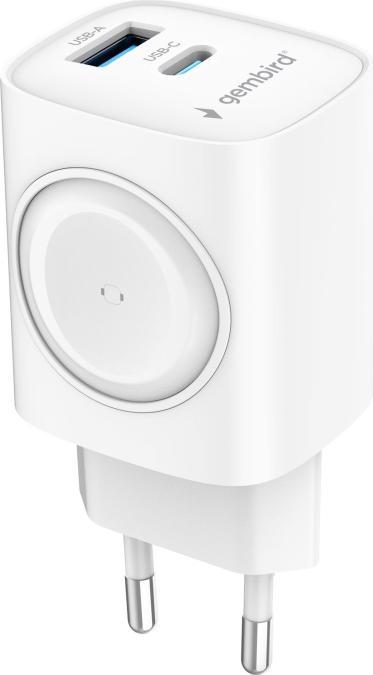 Produktbild Gembird 2-in-1 20 W Apple Watch and Phone Fast Charger | TA-UC-PDQCW20-01-W (20 W)