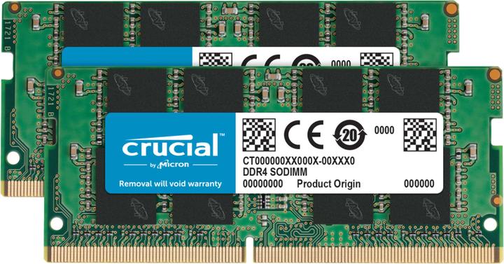 Actual product image Crucial Laptop Memory (2 x 16GB, 3200 MHz, DDR4-RAM, SO-DIMM)