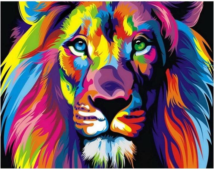 Image du produit JTI Poster sur toile, lion - 40 x 60 cm (40 x 60 cm)
