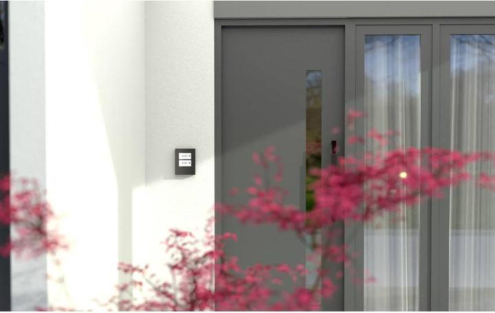 Image du produit M-E Bouton de sonnette en acier inoxydable avec système d'éclairage automatique pour maison 2 familles