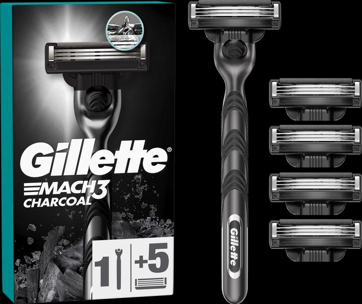 Produktbild Gillette Mach3 Charcoal Herrenrasierer mit 3 Klingen (1 x)