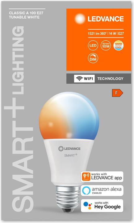 Produktbild Ledvance Smart+ Wifi Classic (E27, 14 W, 1521 lm, 1 x, F)