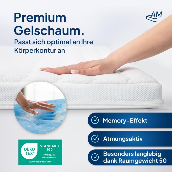 Produktbild AM Qualitätsmatratzen Premium Plus Gelschaum (200 x 220 cm)