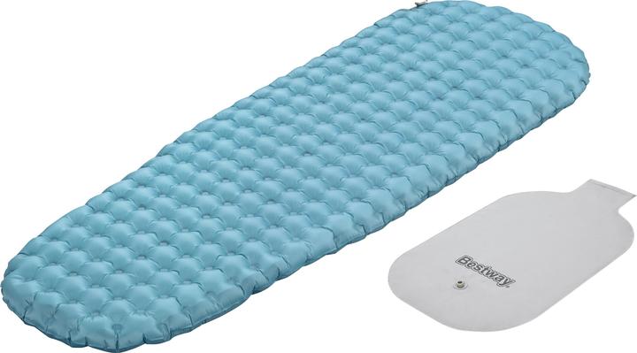 Bestway matelas de sol gonflable simple XL AlpineLite™ pour sac de couchage momie 183 x 63,5 x 7,5 cm
