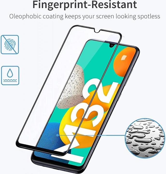 Actual product image Screenguard Samsung Galaxy M32 Full Screen Protective Glass Film 2.5D 9H (1 Piece, Samsung Galaxy M32)