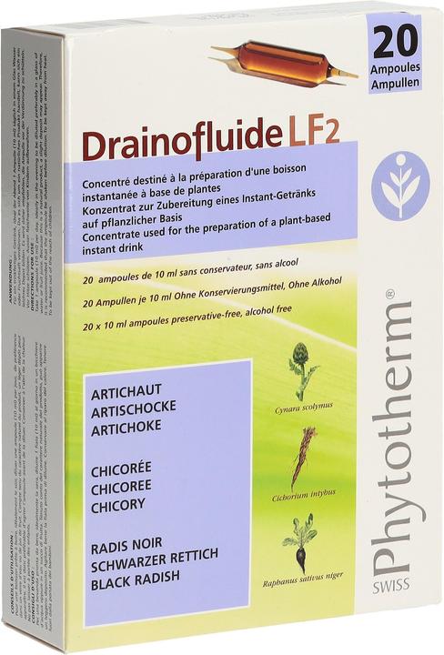 Nutritional values and ingredients Drainofluid LF No. 2 Ampoules (20 Piece, Ampoule, 358 g)
