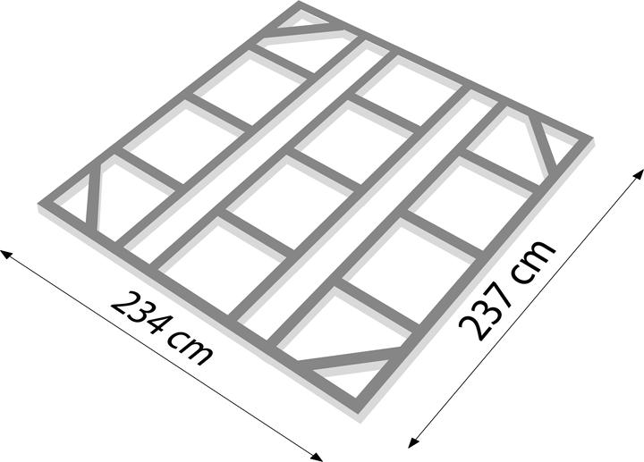 Produktbild Globel Fundamentbodenrahmen 8x8