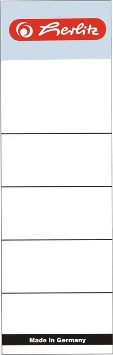 Actual product image Herlitz 10 insertable back labels maX.file white for 8.0 cm