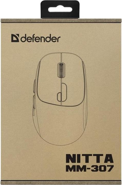 Actual product image Defender MYSZ NITTA MM-307 RF+BT OPTIC 1600dpi 6P BIAŁA (Wireless)