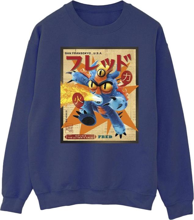 Disney Big Hero 6 Baymax Fred Newspaper Sweatshirt (XL)