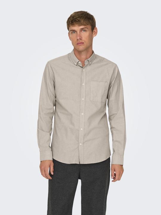 Produktbild Only & Sons Slim Fit Button-Down Kragen Hemd Oxford Hemd (M)