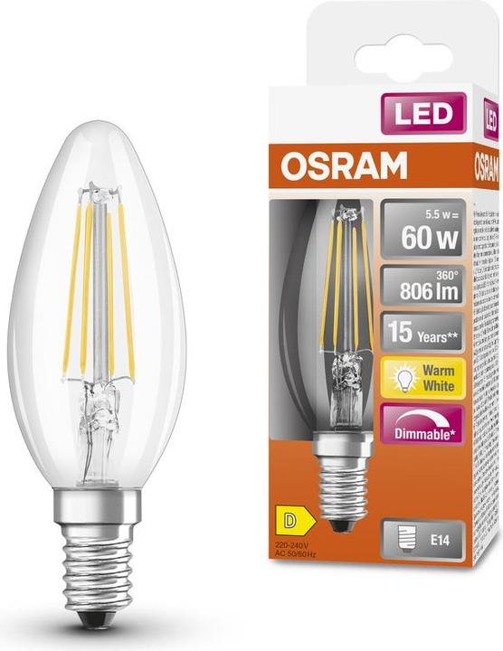Osram LED Retrofit Classic (E14, 5.50 W, 806 lm, 6 x, D)