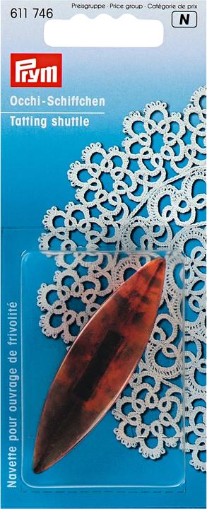 Produktbild Prym Occhi-Schiffchen, schildpattfarben 7 cm, Karte