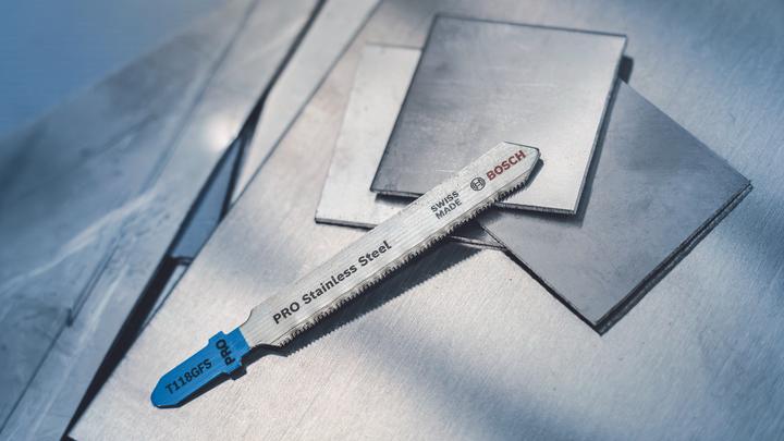 Actual product image Bosch Professional Zubehör PRO Stainless Steel T118GFS Jigsaw blade, 83 mm, 5 pcs.