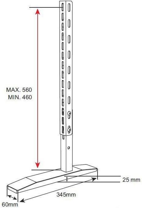 Produktbild DSS Premium Tischfuss, schwarz, Metall (55", 55 kg)