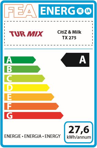 Energie-Label Koenig K 275 Citiz & Milk (NESPRESSO Original)