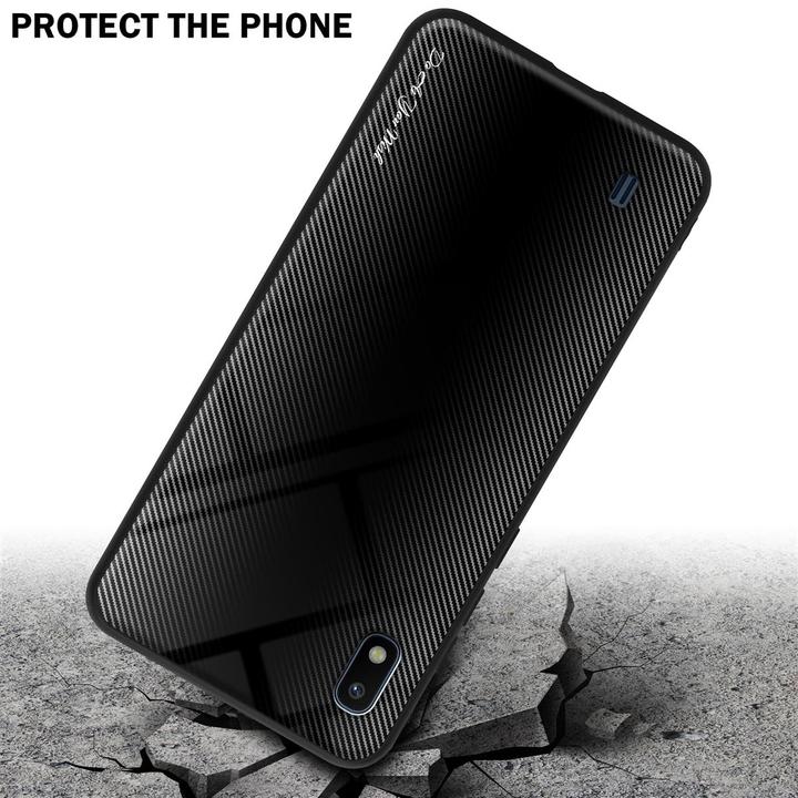 Produktbild Cadorabo TPU Gestreiftes Glas Cover (Samsung Galaxy A10, HTC One M10)