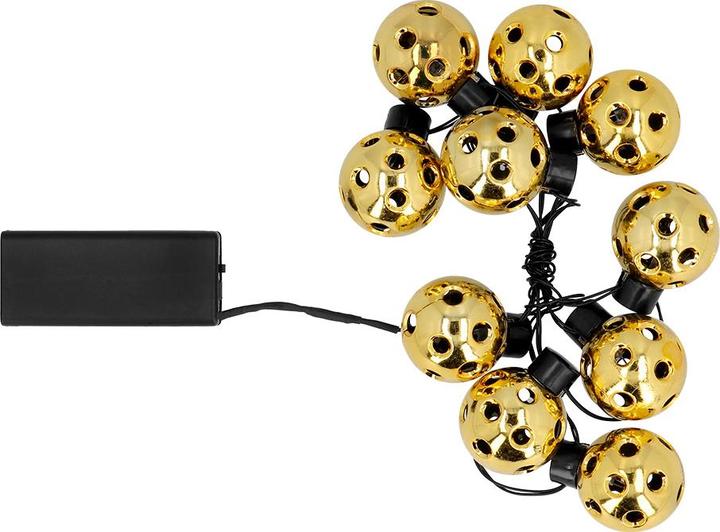 Actual product image Boland LED fairy lights party ball gold 140cm 10 balls