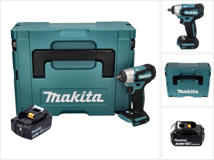 Produktbild Makita DTW 180 F1J Akku Schlagschrauber 18 V 180 Nm 3/8" Brushless + 1x Akku 3,0 Ah + Makpac - ohne (Akkubetrieb)